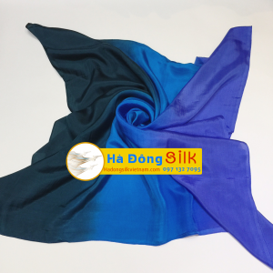 Khăn choàng cổ lụa PT silk loang 3 màu xanh MNV-KL115