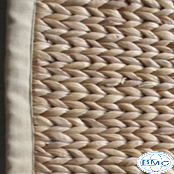 Water hyacinth carpet With Fabric at 02 sides in Beige BM-0105WN